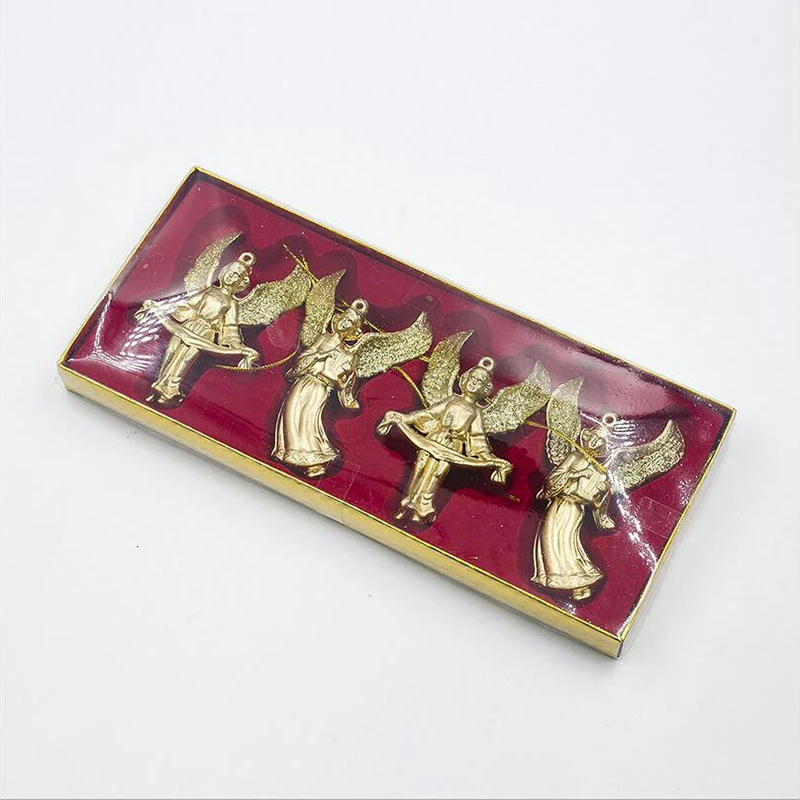 Новые рождественские украшения 2019 золотой порошок Navidad Ангел Кулон акриловая