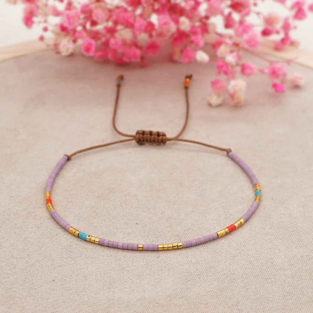 Браслет Go2Boho Миюки из бисера для женщин простой женские браслеты ювелирные