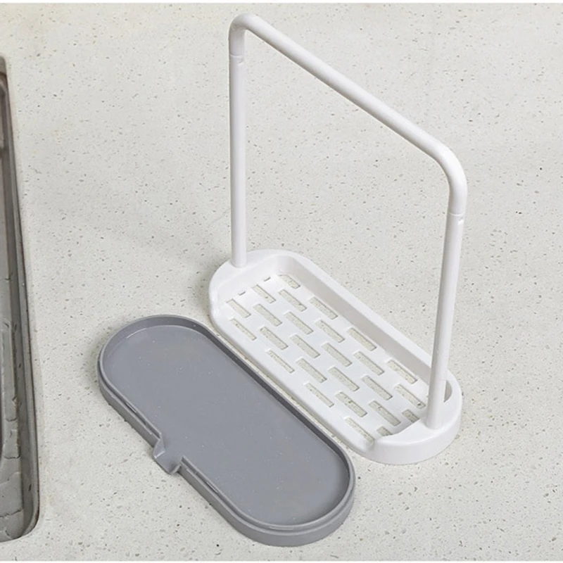

28EB Dishcloth Shelf Sink Sponge Soap Holder Kitchen Bathroom Rag Drain Storage Rack