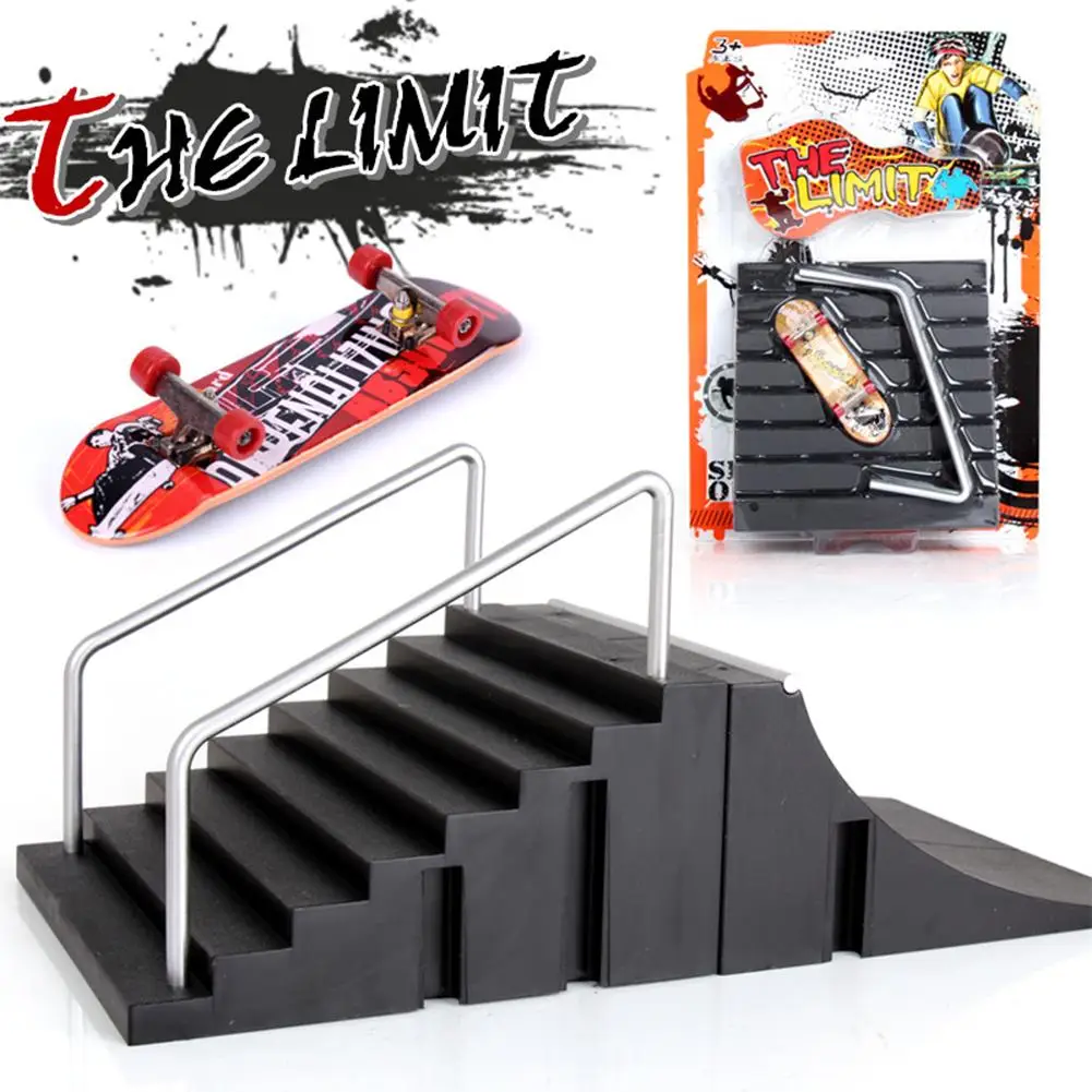 

Skate Park Kit Finger Skateboard Field Park Kit Ramp Alloy Bracket Children Fingertip Toy