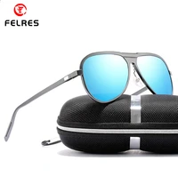 felres men aluminum magnesium polarized sunglasses brand design eyewear outdoor driving cycling fishing uv400 glasses f170