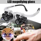 Носимые Стекло es Лупа с светодиодный светильник увеличительное Стекло светодиодный лупа для Часовщик ювелирные изделия Оптическое стекло для линзы Стекло Лупа