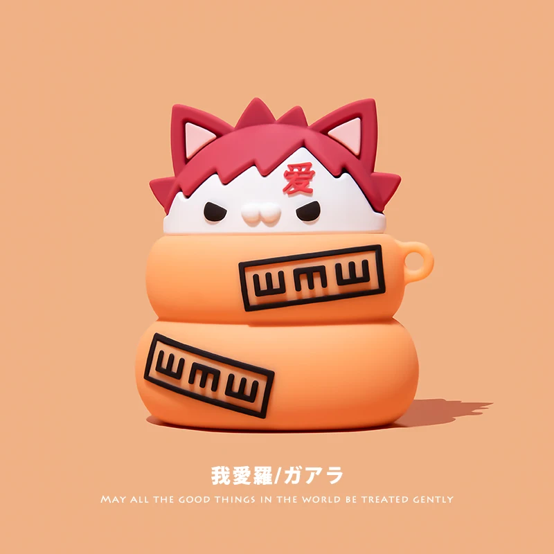 Мягкий силиконовый чехол Naruto Airpods красная женская защитная оболочка Airpodspro милые