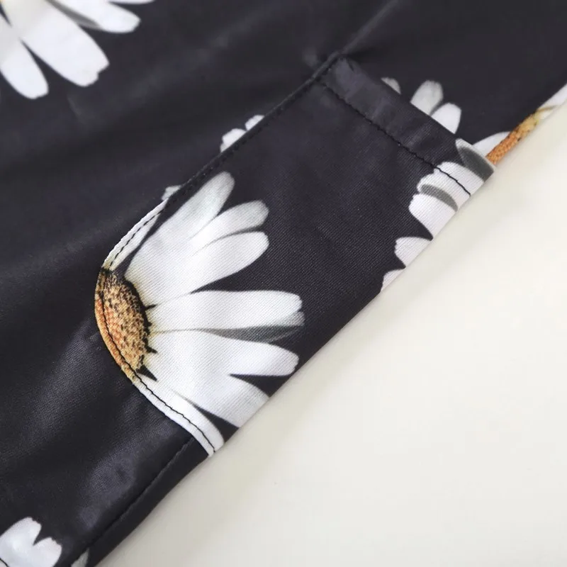 Одежда для мамы и дочки платья Цветочное платье с рукавом три четверти семейный