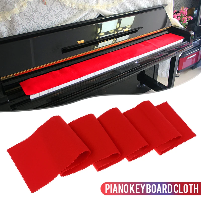 Мягкое шерстяное покрытие для клавиатуры пианино 125x15 см Пылезащитная ткань