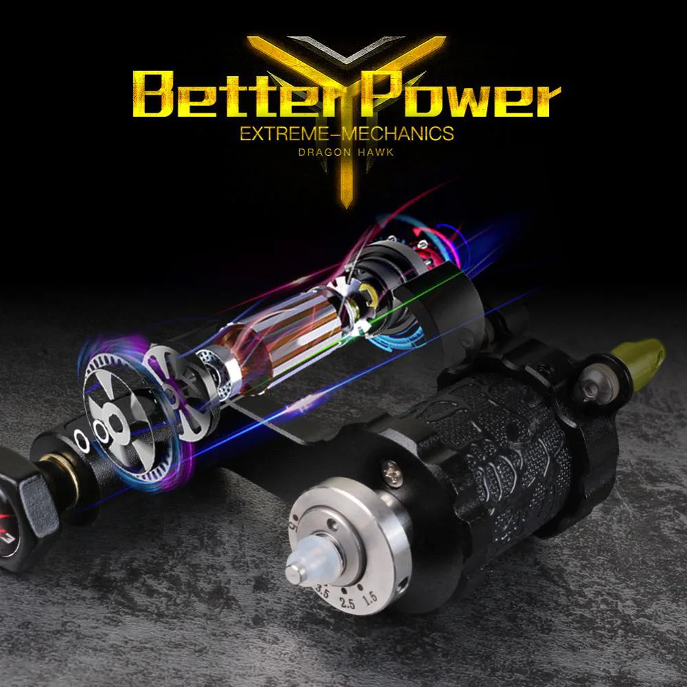 

Tattoo Machine Tattoo strong Motor Gun adjustable stroke Rotary pen Shader Liner Black/Red/Blue/Silver Alloy Quiet adjustable