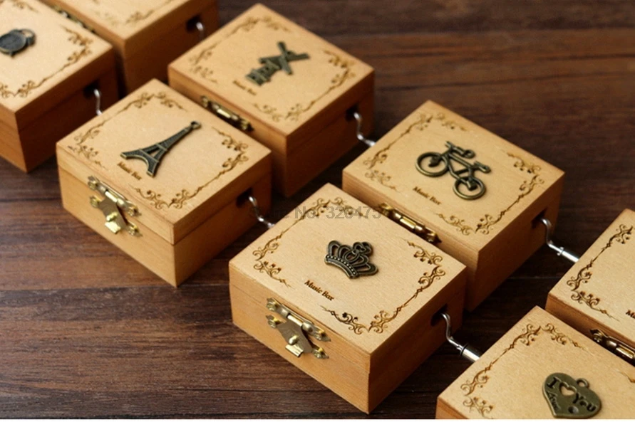Доставка dhl 100 наборов Высококачественная деревянная музыкальная шкатулка