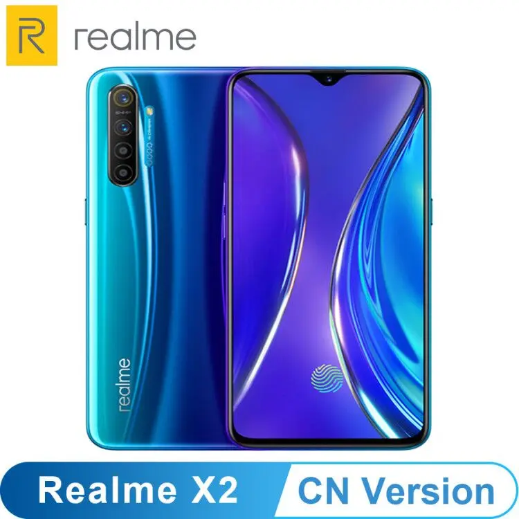 CN версия REALME X2 (RMX1991) 6 4 'ƌ/8 ГБ 128/256 Snapdragon 730G 64 мп четыре камеры VOOC 30 Вт быстрое