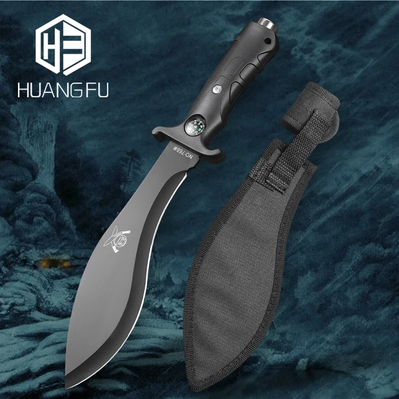 

FUANGFU Outdoor survival tools fixed blade hunting knife Nepalese knife camping knife survival knife self-defense supplies