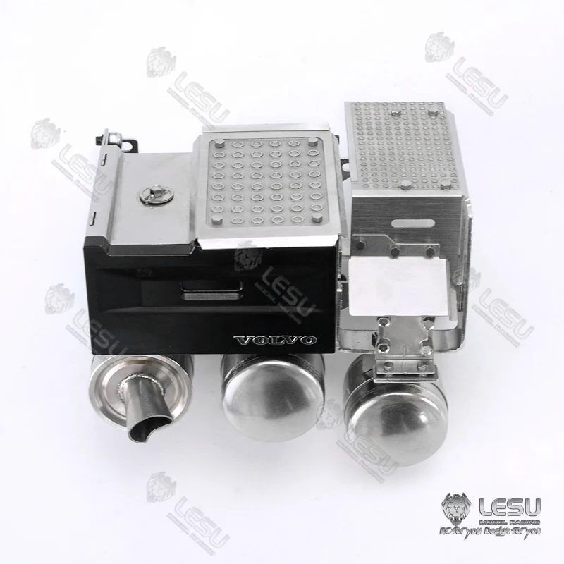 Выхлопной бак LESU Meal для радиоуправляемого 1/14 TAMIYA VOLVO FH16 трактора грузовика модель