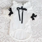 Рубашка с изображением милой собаки, белая нижняя рубашка, костюм для домашних животных с изображением померанского мальтса, пуделя, бишона, шнауцера, мопса, французского бульдога