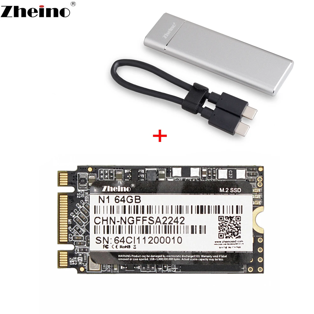Zheino 2242 M.2 SSD к USB 3 1 NGFF чехол Портативный Внешний жесткий диск для ПК ноутбука
