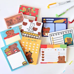 Мохамм, 1 шт., милый медведь, блокнот для записей, студенческий справочник, товары для студентов