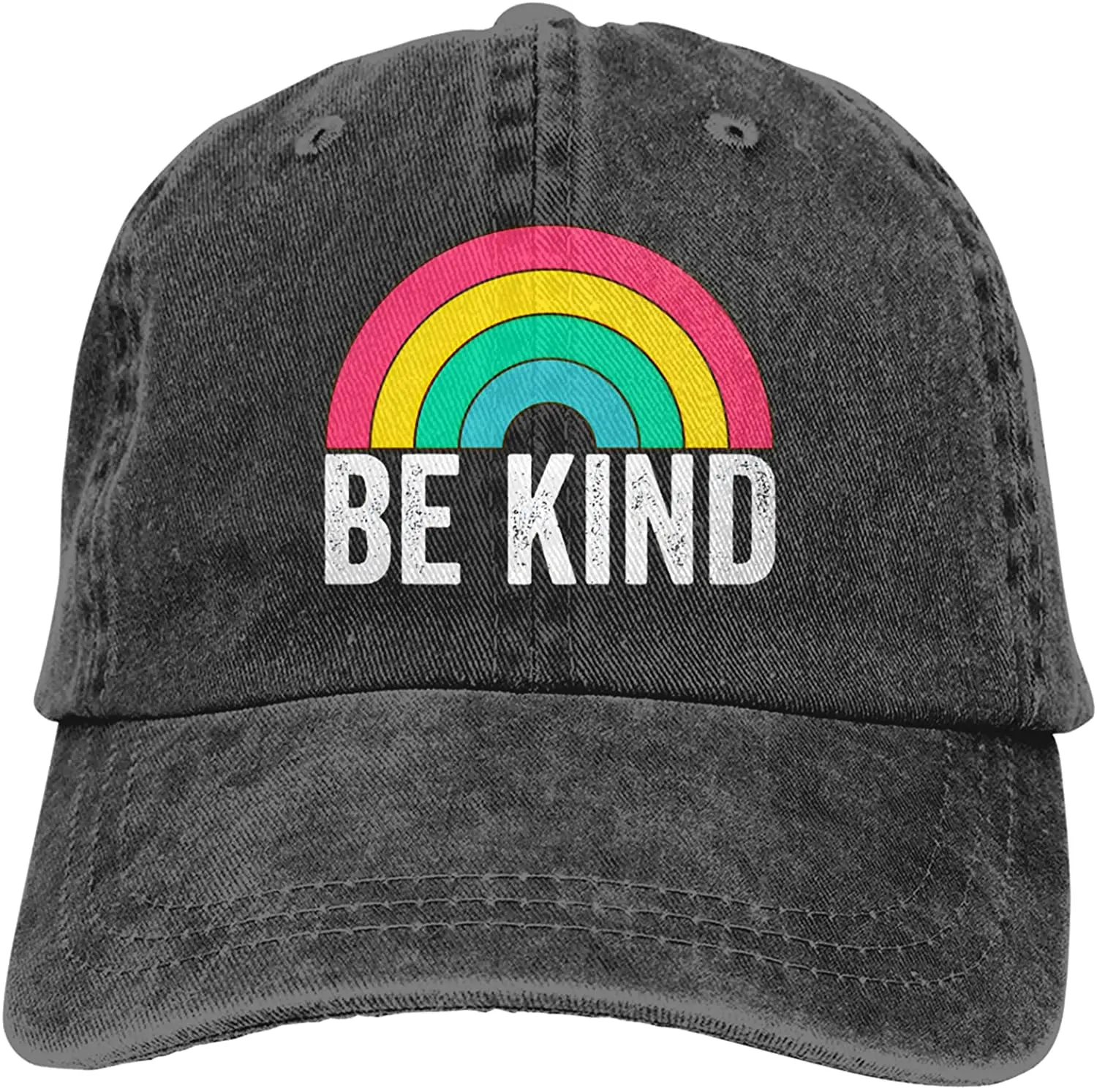 

Кепка для мужчин 2021 Be Kind Радуга взрослая ковбойская шляпа унисекс Кепка-тракер папа Регулируемая Повседневная Спортивная шляпа от солнца д...