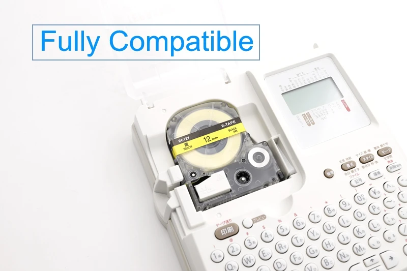 Labelife SC18BW черный на голубом совместимый с Epson Labelworks 18 мм x 8 м|tape cartridge|tape refilllabel maker tape