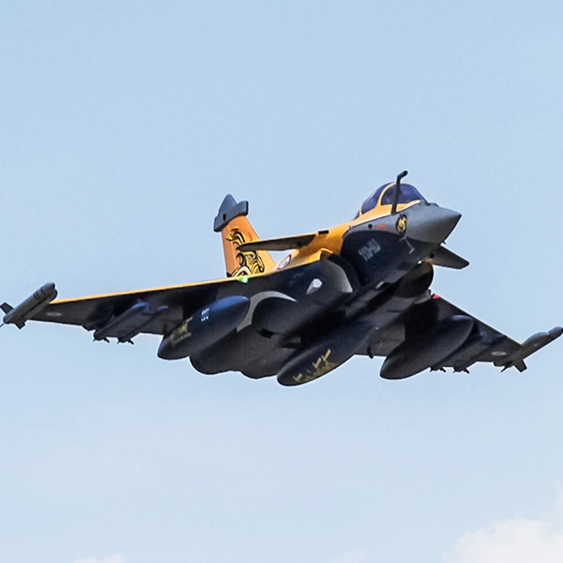 Радиоуправляемый самолет FMS 80 мм Ducted Fan EDF Jet Rafale Dassaul 6CH с клапанами убирает