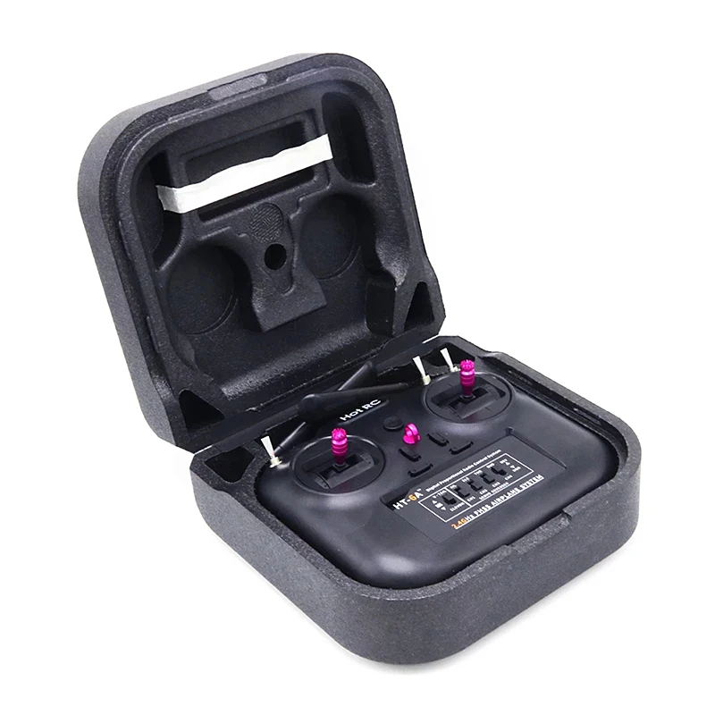 HotRC-mando a distancia HT-6A 2,4 GHz FHSS 800M, 6 canales, transmisor de Radio, ISM, distancia remota, SBUS, FC, receptor de HT-6A-3