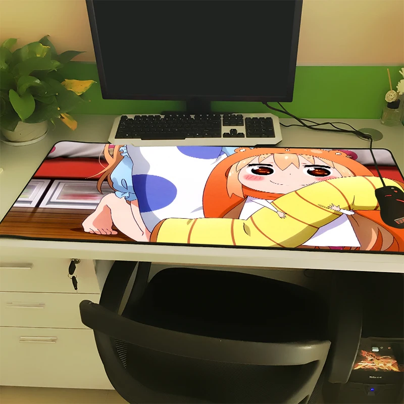 XGZ мультфильм большой черный размер коврик для мыши с блокировкой сбоку милые