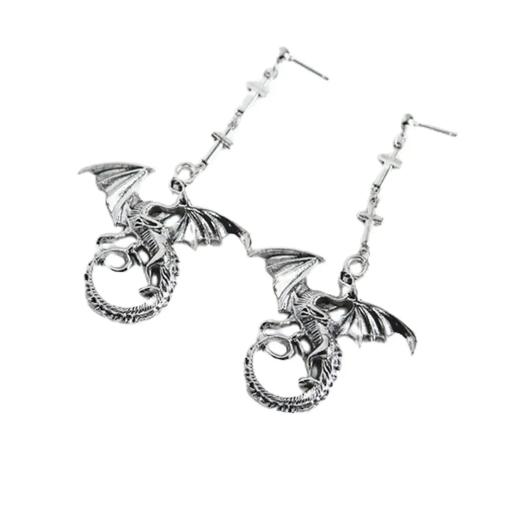 Панк heap Slive Handuffs лезвие пистолет Dop Eaings eativity Jewely Aessoies Женские Простые Модные оол