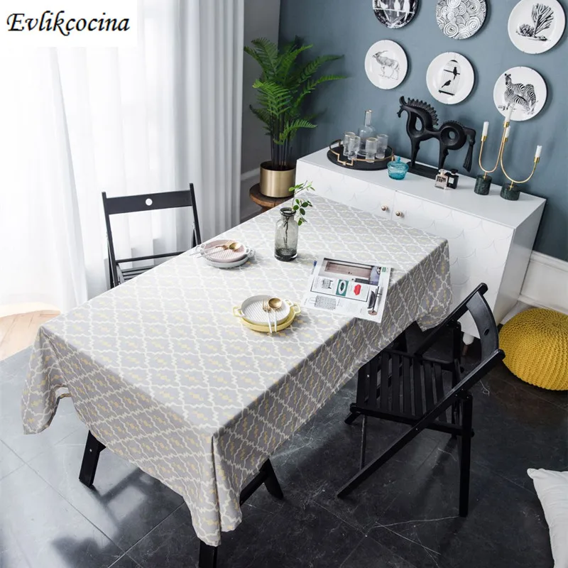 Free Shipping Geometric Yellow Dots Tablecloth Cover Toalha De Mesa Nappe En Toile Ciree Concise Manteles Para Tafelkleed | Дом и сад