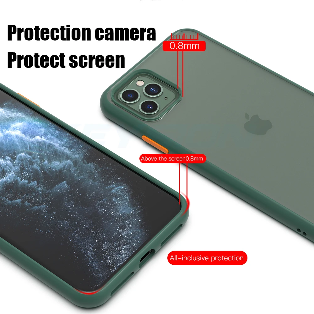 KEYSION, модный матовый чехол для IPhone 11 Pro 11 Pro Max, Противоударная прозрачная задняя крышка для телефона Apple IPhone 11 11 Pro Max