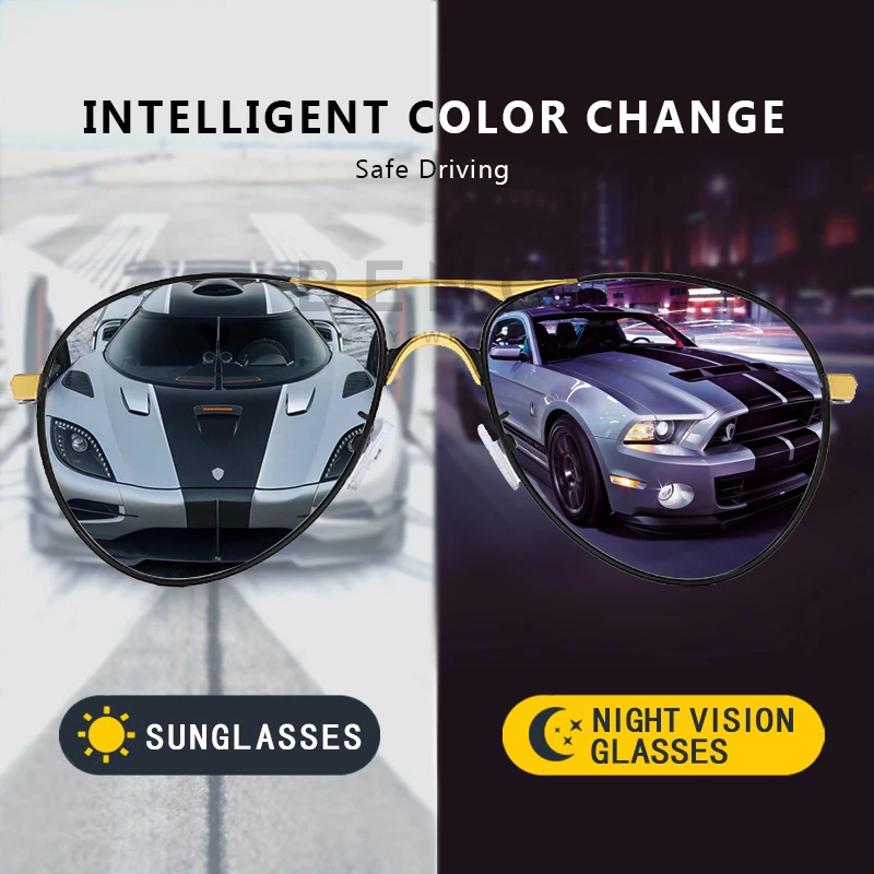 BENCI фотохромные Солнцезащитные очки Мужские поляризационные Хамелеон мужские