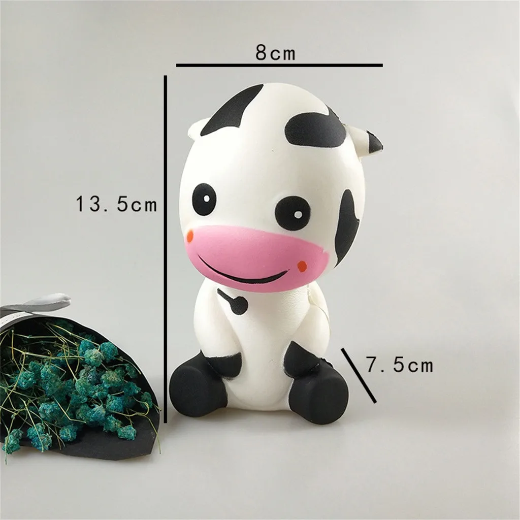

Finger Decompression Toy Cartoon Kawaii Cow Slow Rising Scented Toy Collection Cure Stress Relief High Quality Squeeze Toys