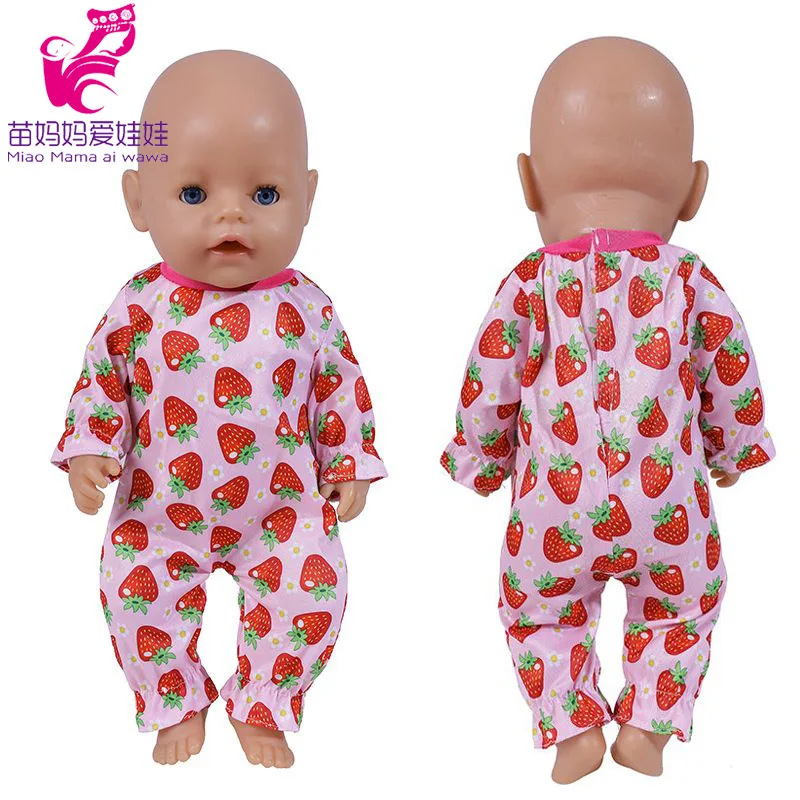 

17 дюймов, Одежда для кукол Реборн, комбинезоны, клубничный костюм, игрушки, одежда