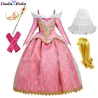 Детское платье для девочек принцессы Авроры костюм для маленьких принцесс; Летнее платье Рождественская фантазия Хэллоуин вечерние косплей для девочек детское платье
