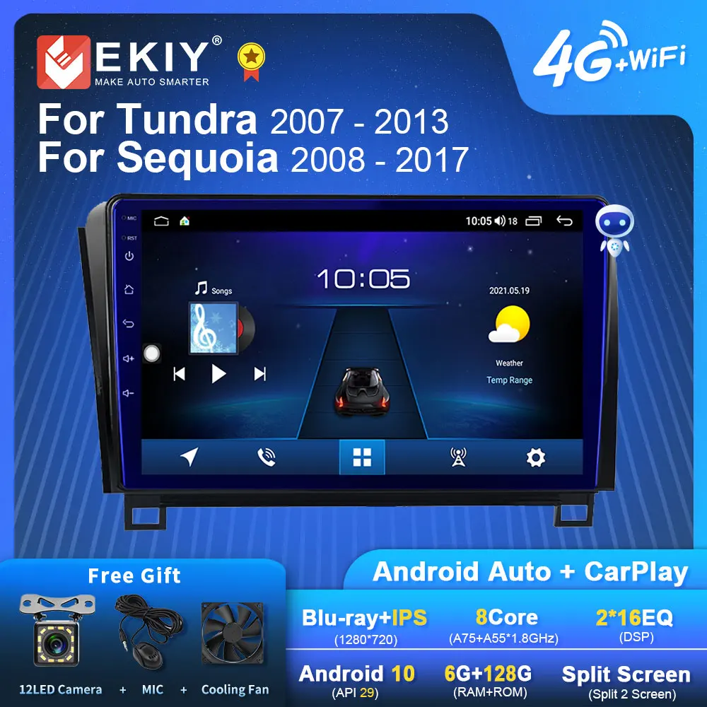 

Автомагнитола EKIY S7T на Android для Toyota Tundra XK50 2007 -2013 Sequoia XK60 2008-2017 автомобильный мультимедийный видеоплеер с GPS-системой 2din