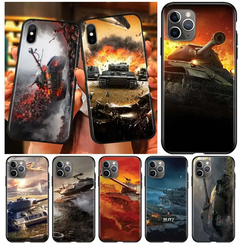

World Of Tanks Black Soft Cover For Apple iPhone 13 12 11 SE XS XR X 7 8 6 5 S mini Plus Pro MAX 2020 Phone Case
