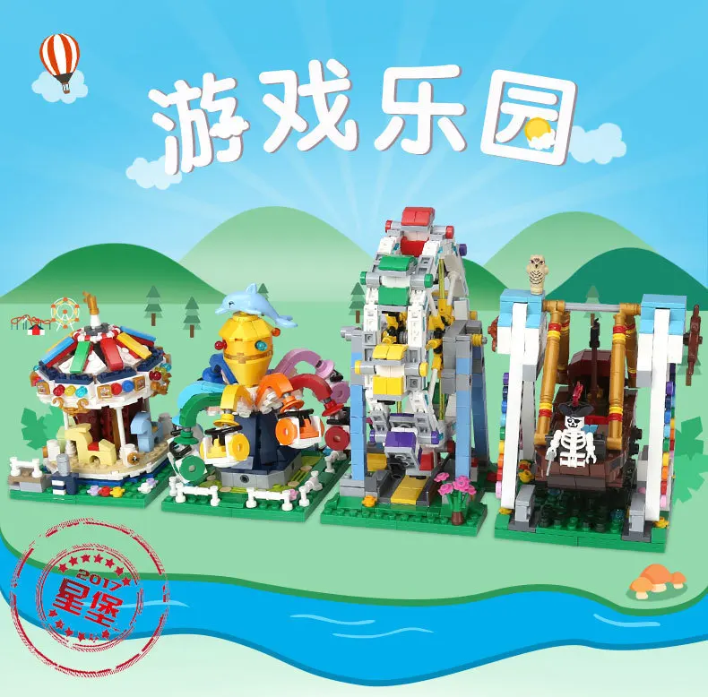 

Xingbao, 01112 год, живописный экскурсионный поезд, рай, строительные блоки, кирпичи, серия, парк, игрушки для девочек, подарки на день рождения