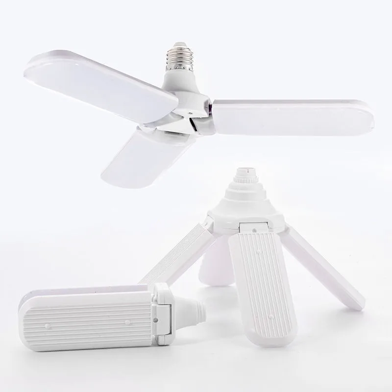 

E27 LED Bulb 220V 45W 30W 60W 110V Home Energy Saving High Brightness Ceiling Lamp Foldable Fan Blade Adjustable Angle Led Bulbs