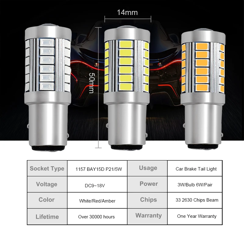 NLpearl 2x сигнальная лампа Bay15d 1157 светодиодный P21/5 Вт 5630SMD Ba15s P21w Bau15s Py21w тормоза