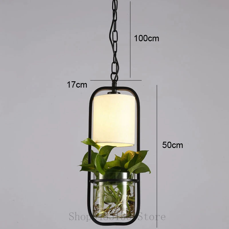 Креативные подвесные светильники с растительным горшком для бара ресторана лофт