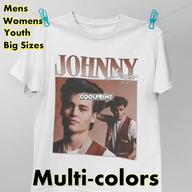 

Рубашка Джонни Депп, Футболка Джонни Депп, белая Повседневная Спортивная футболка, большие размеры, мужские новые футболки с принтом