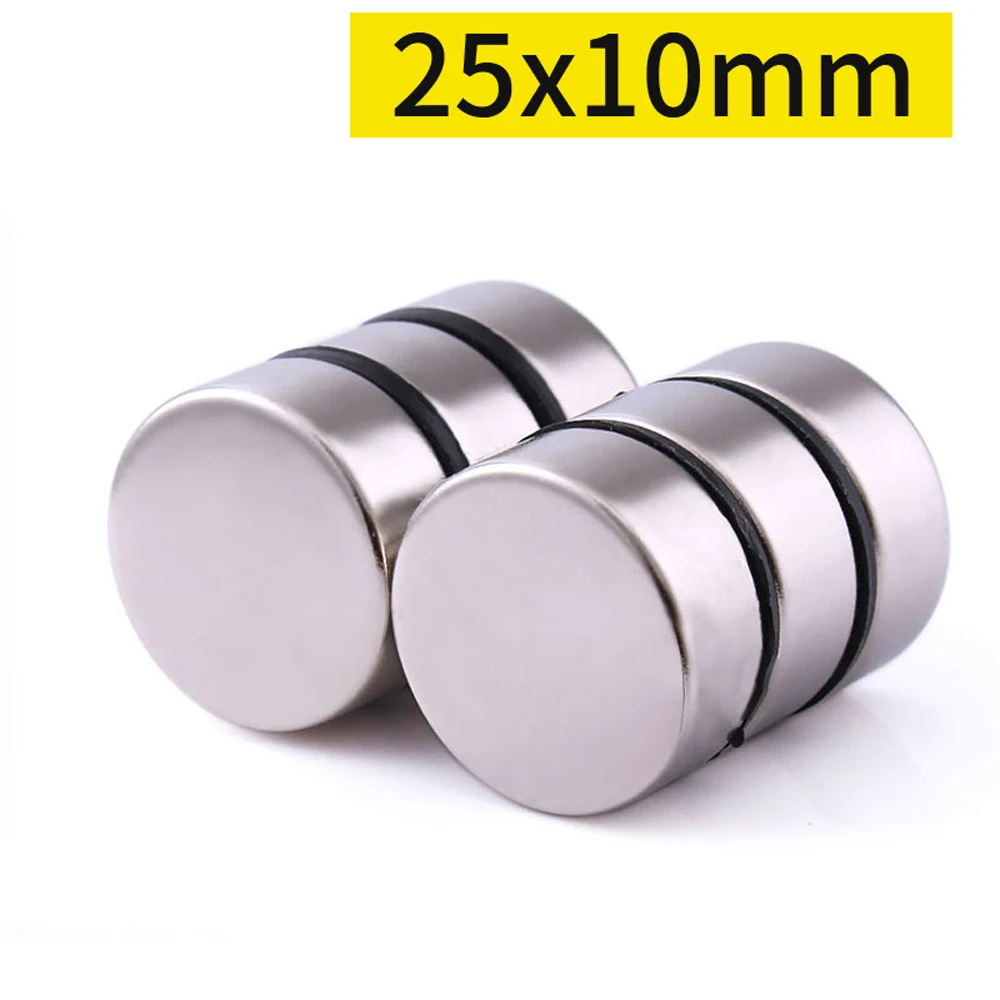

5 10 20 50PCS/Lot 25x10mm Magnet Round Magnet Strong magnets Rare Earth Neodymium Magnet N35