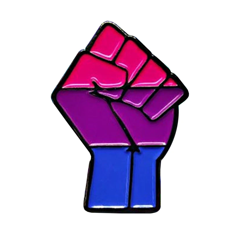 Фото Бисексуальная эмалированная шпилька для ЛГБТ кулак геев лесбийские ювелирные