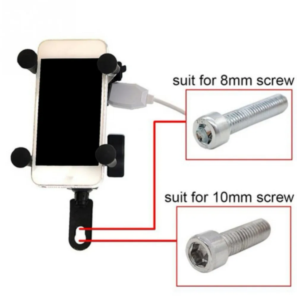 Горячая новинка универсальный держатель для телефона мотоцикла USB зарядка 2 в 1