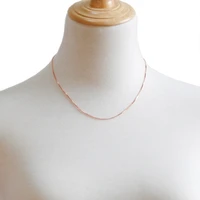HOT Brand Womens Fashion Fine Jewelry Rose Gold Collares Box Chain Necklace For Men Women