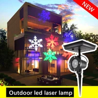 solar rotating snowflake projection lights led falling snow landscape laser projector for christmas new year wedding decor lamp