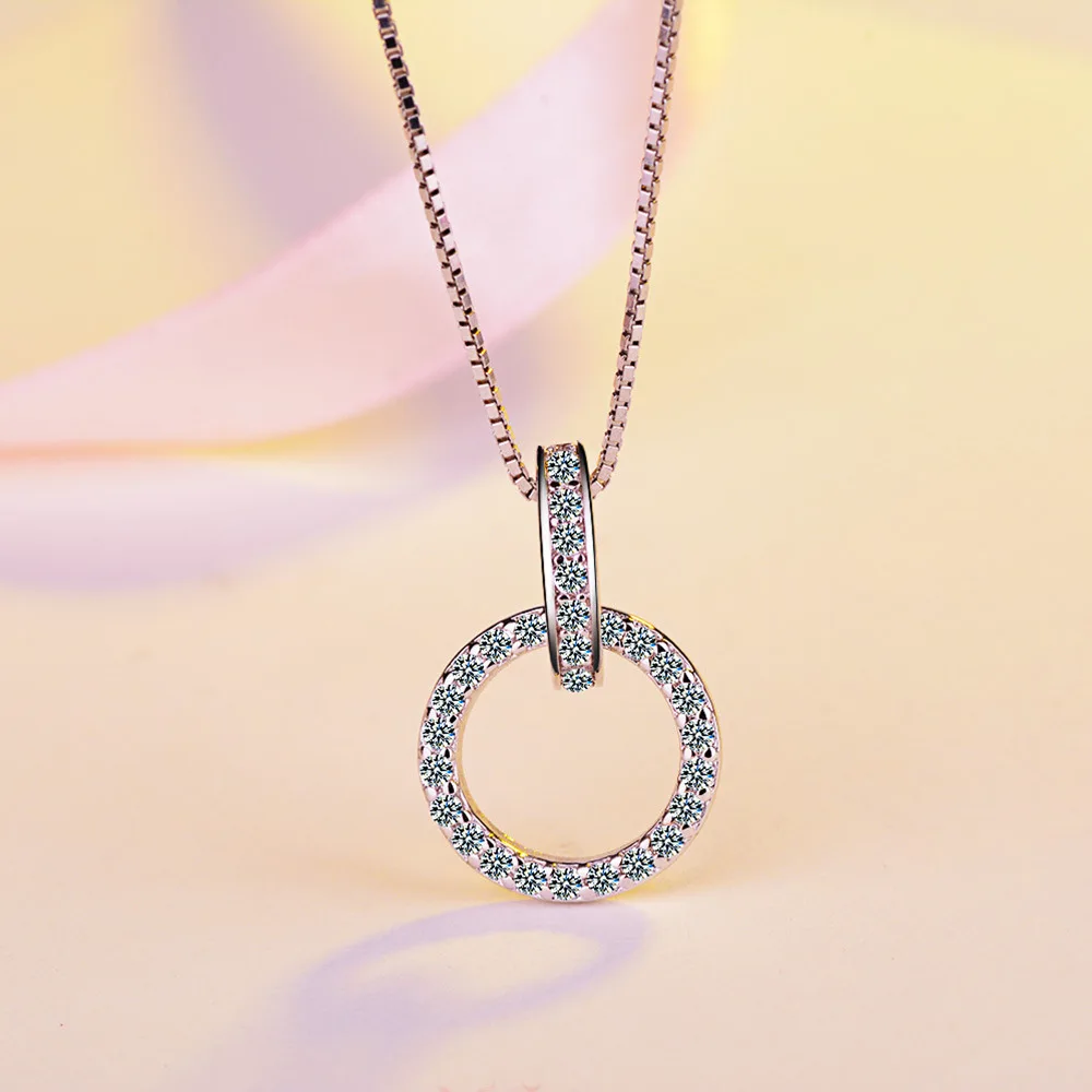 Элегантный женский кулон из настоящего стерлингового серебра 925 пробы вечерние