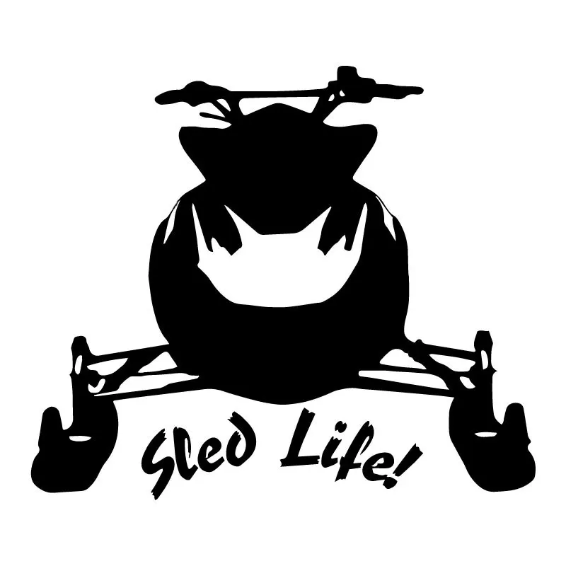 

Snowmobile Sled Life Classic Decal Pvc Fashion Body Decoration Waterproof Sunscreen Car Sticker Black/white/red/laser/silver