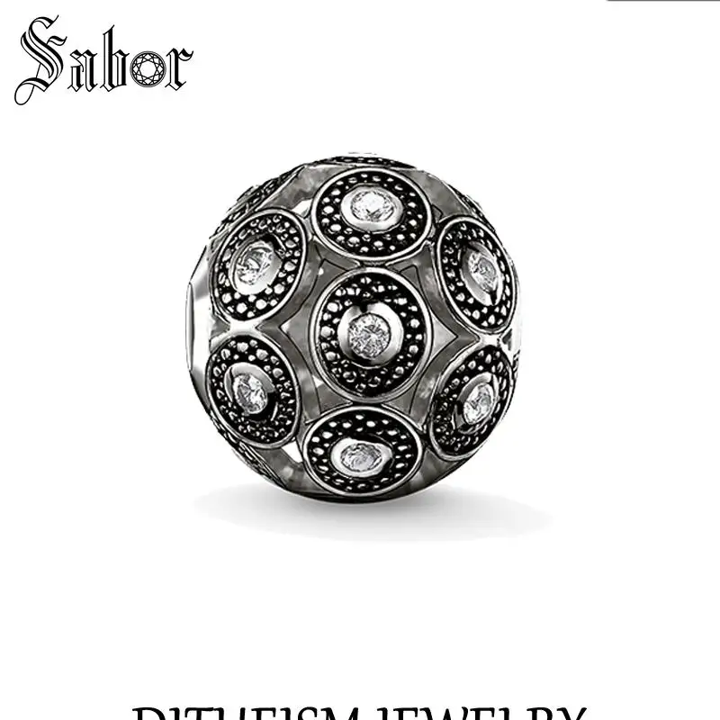 Женские бусины сделай сам в стиле арт-деко черные ювелирные изделия серебра 2020