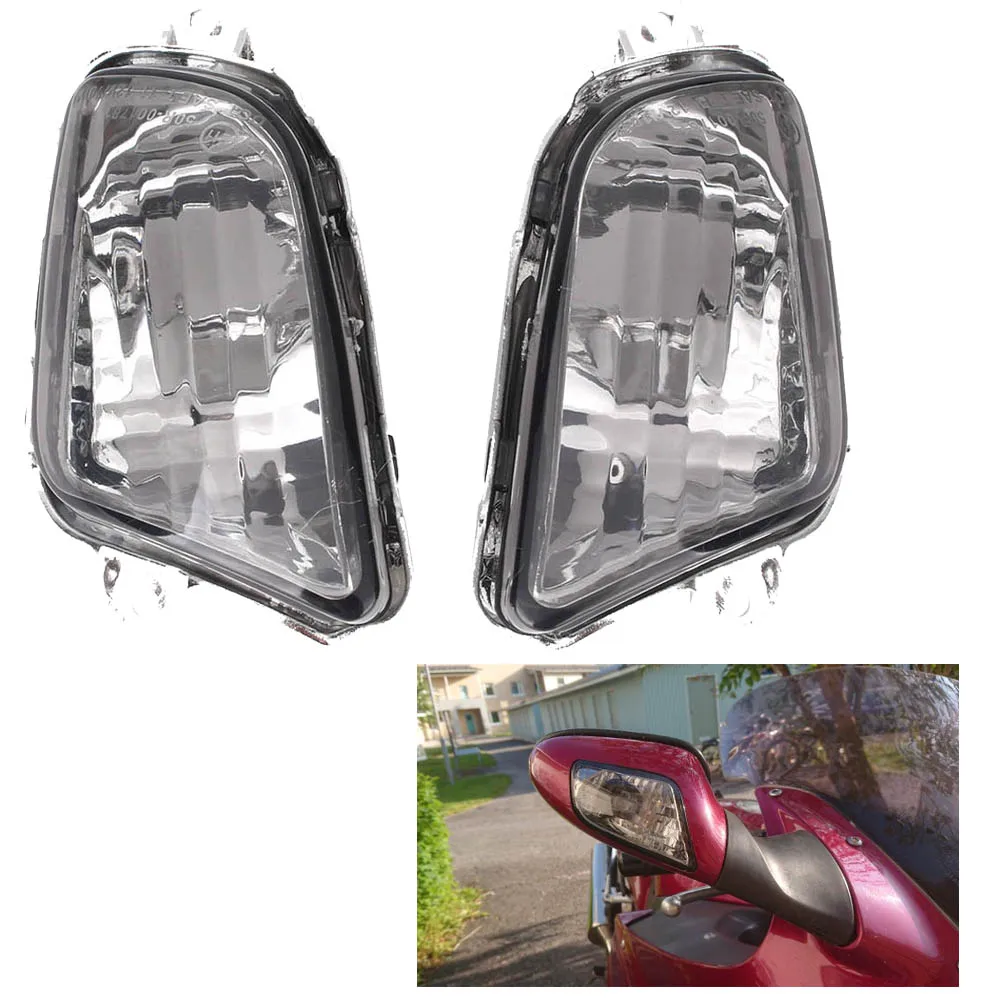 

e-Mark For Honda CBR1100XX CBR 1100 XX Front Turn Signals Indicator Light Lamp Blinker Lens Cover Shell 1997-2006