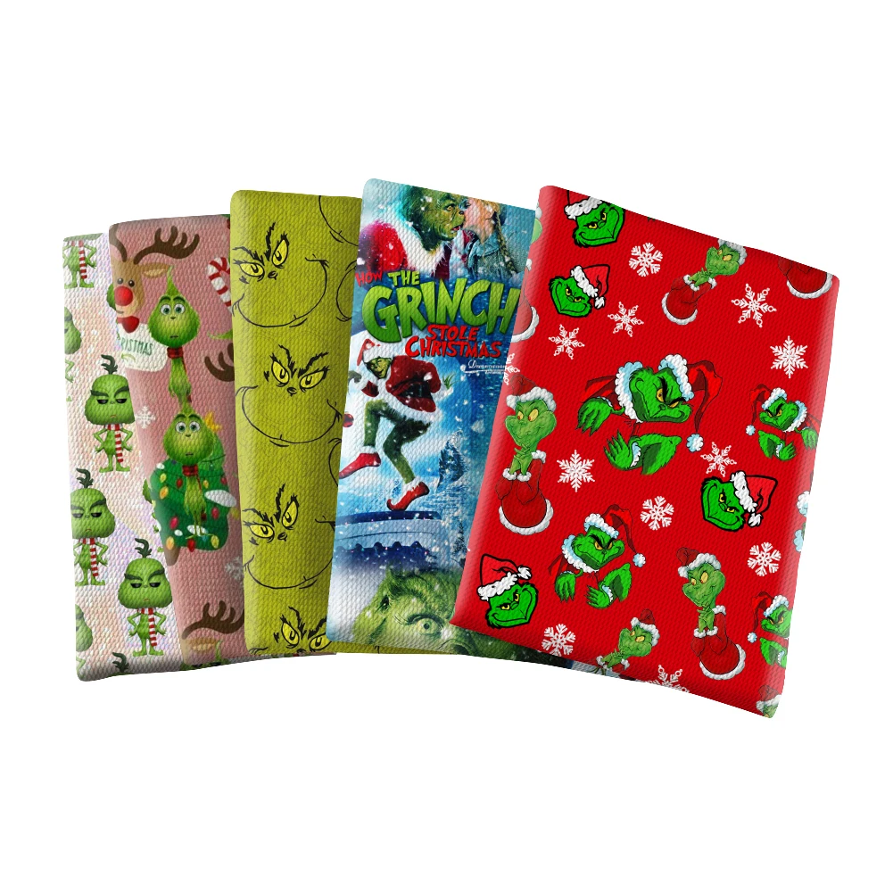 Рождественский дизайн зеленый мультяшный узор печатная пуля текстурированная