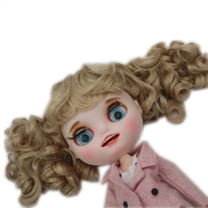 Парик blyth для шарнирной куклы двойной лошадиный волос каштановый от 9 до 10 дюймов |