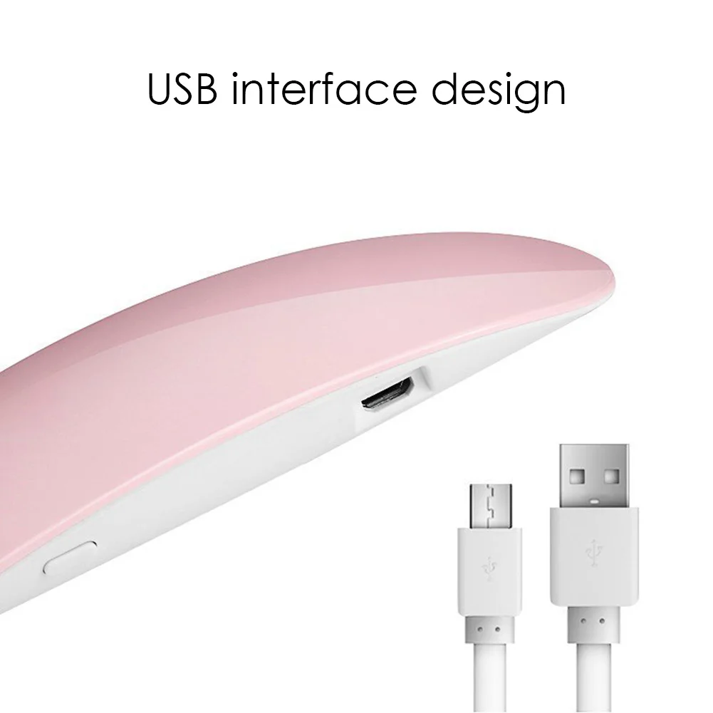 Мини светодиодный УФ Сушилка для ногтей 6 Вт с питанием от USB маникюра гель лака
