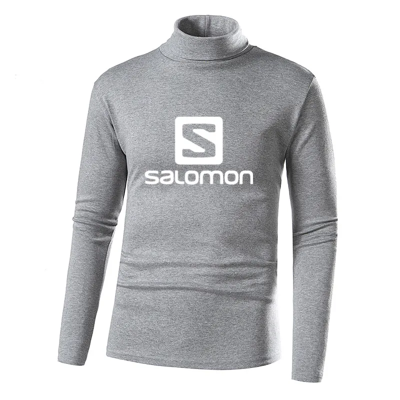 Новинка 2019 мужской осенний и зимний свитер с воротником под горло Одноцветный