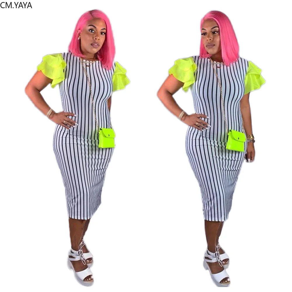 2019 осенние женские короткий рукав с оборками в винтажном стиле облегающее миди